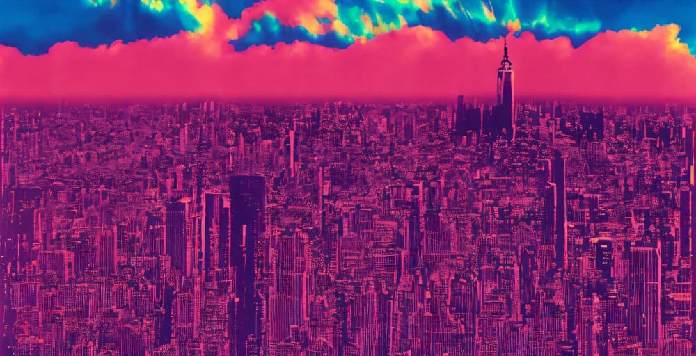 Neon City Twilight by Cicero Spin — canvas wall art
