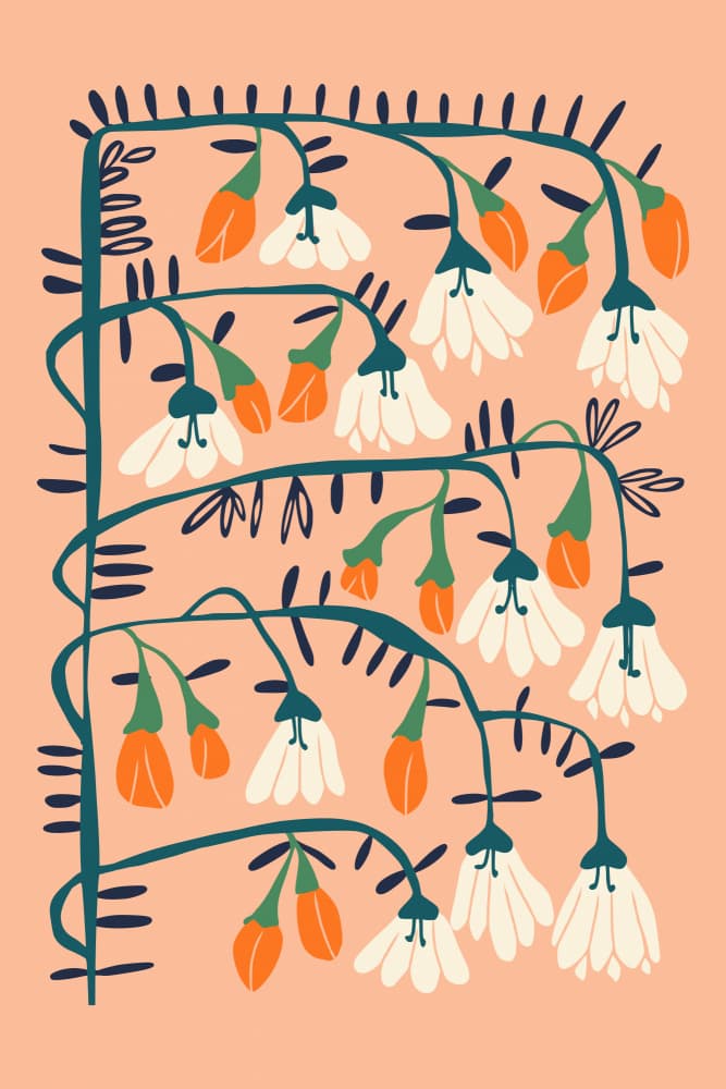 Whimsical Floral Vines by Annick — canvas wall art