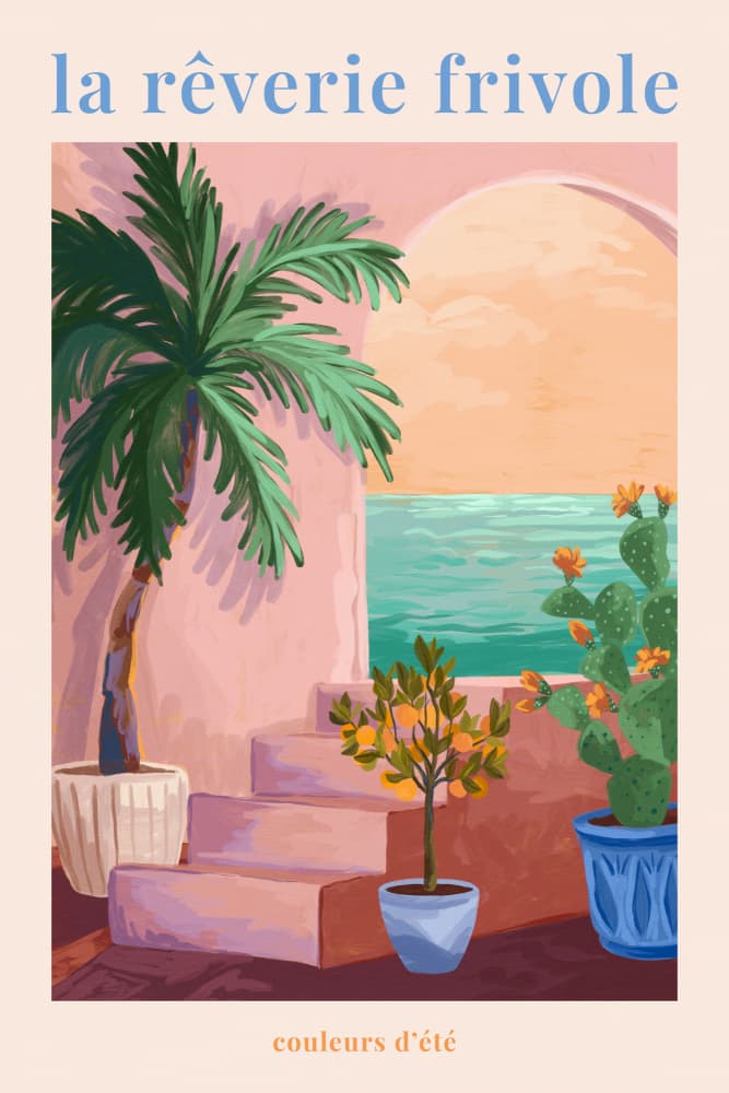 La Rêverie Frivole - Palm by Goed Blauw — canvas wall art