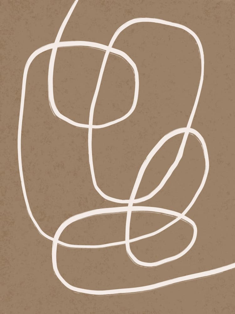 Earthy Abstract Lines by Little Dean — canvas wall art
