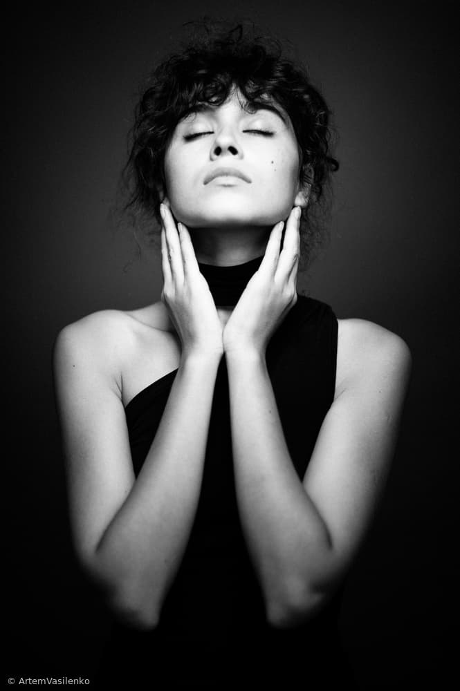 Serene Woman Portrait by Artem Vasilenko — canvas wall art