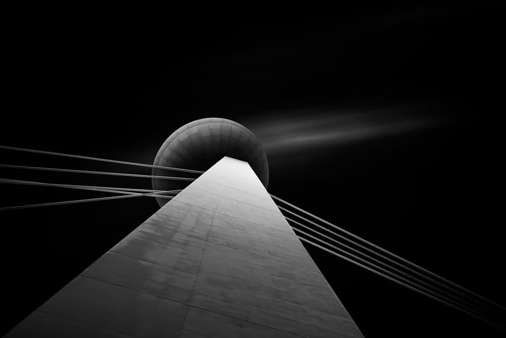 Geometric Bridge Tower by Karol Važan — canvas wall art