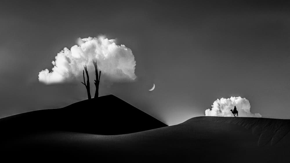 Surreal Desert Moon Journey by Shin Woo Ryu — canvas wall art