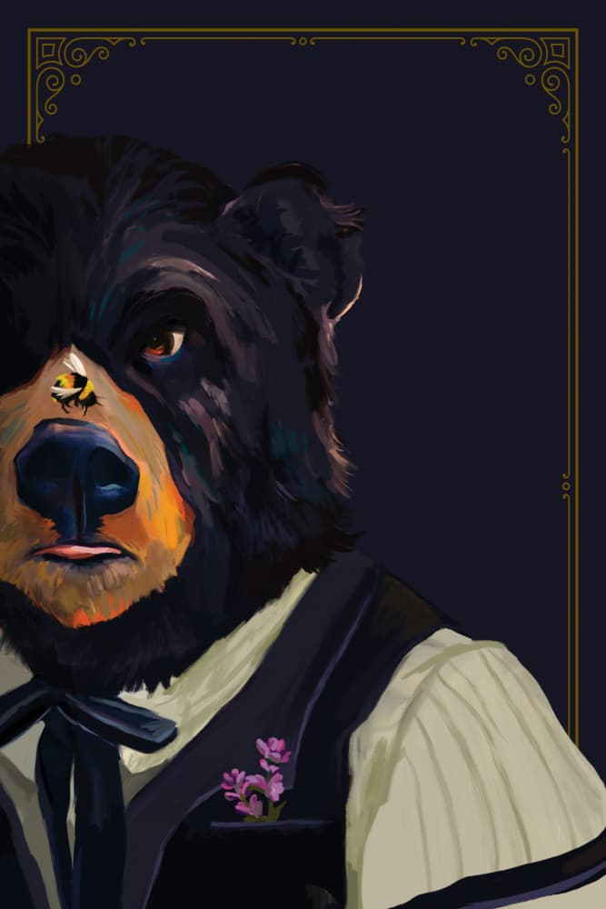 Bear by The Whiskey Ginger — canvas wall art