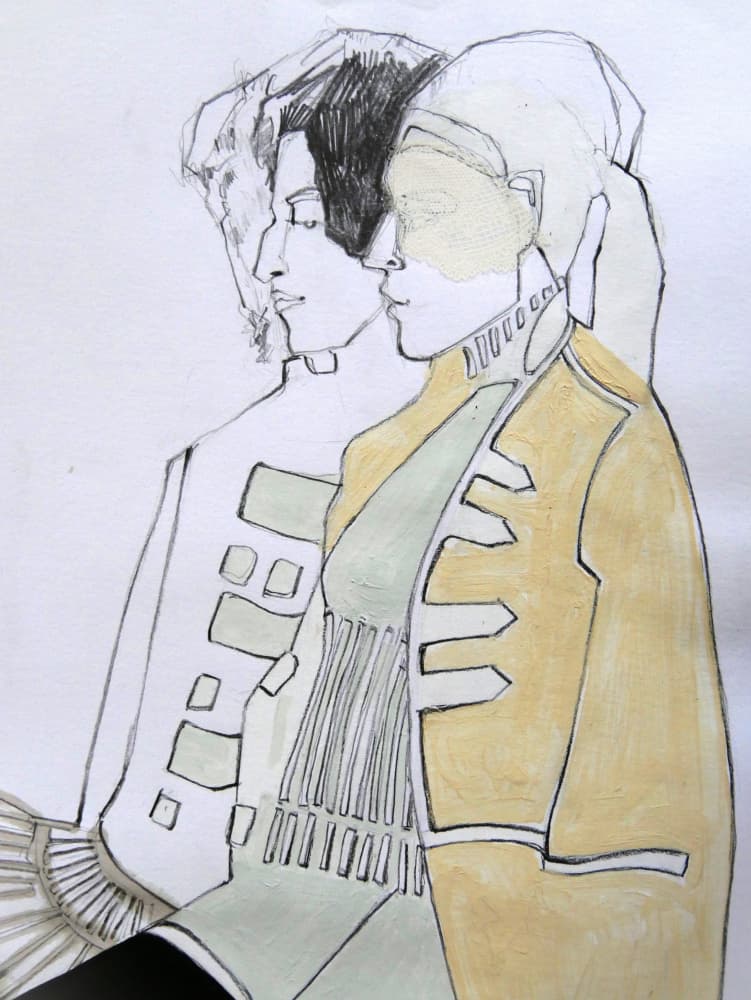 Fashionable Side Profiles by Doris Schmitz — canvas wall art