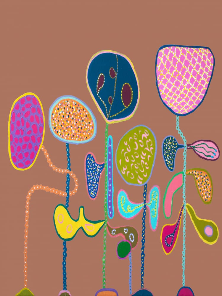 Vibrant Abstract Plants by Helen Joynson — canvas wall art