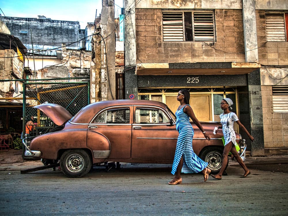 Havana Street Stroll by Svetlin Yosifov — canvas wall art