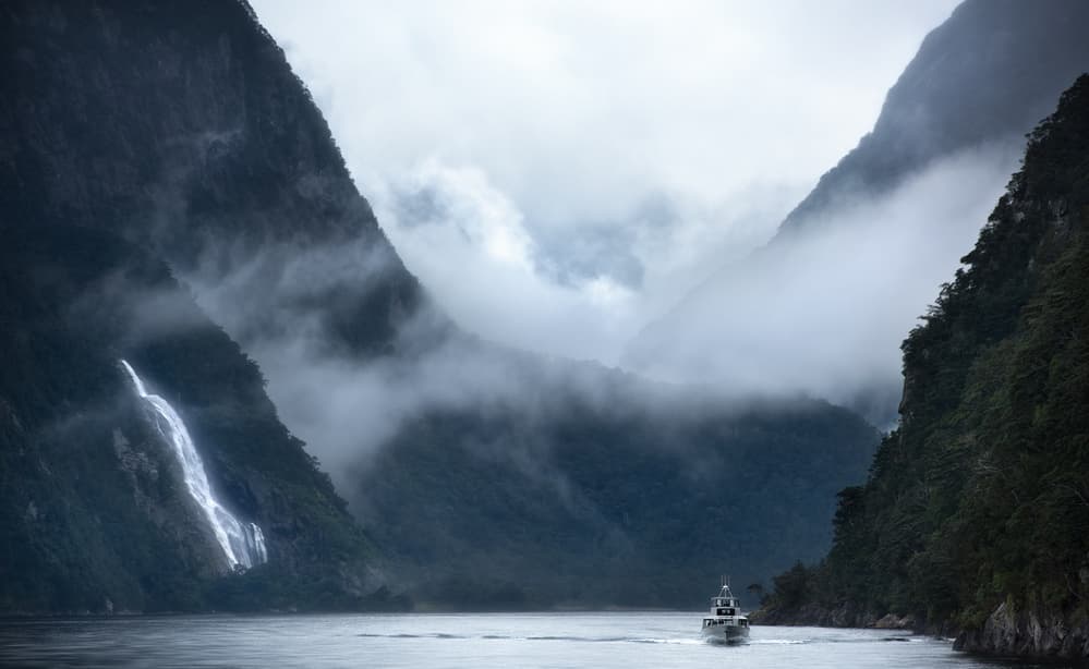 Misty Mountain Fjord by FEI SHI — canvas wall art