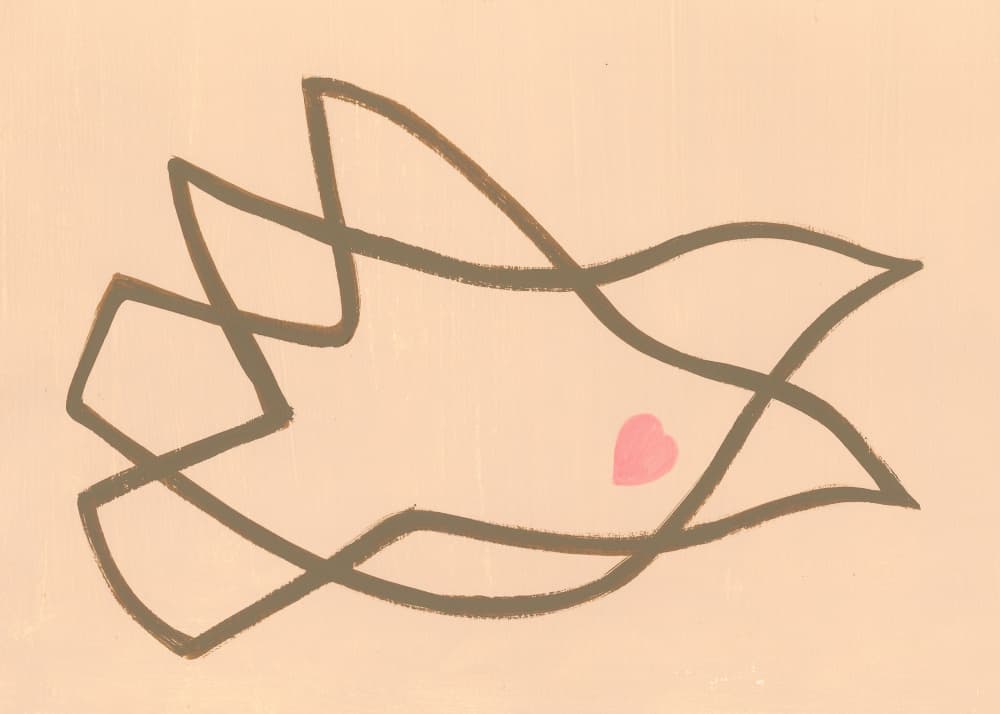 Two Doves One Heart by Isabelle Brent — canvas wall art