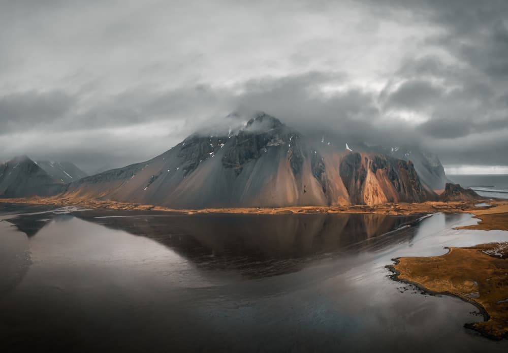Dramatic Mountain Reflection by Herbert Rong — canvas wall art