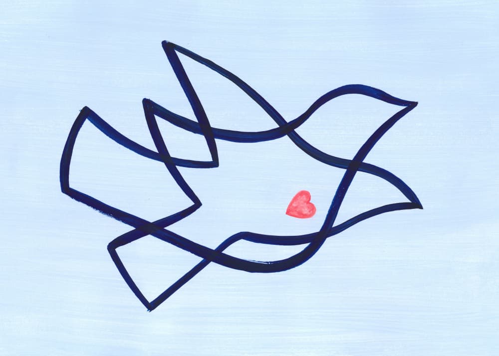 Two Doves One Heart by Isabelle Brent — canvas wall art