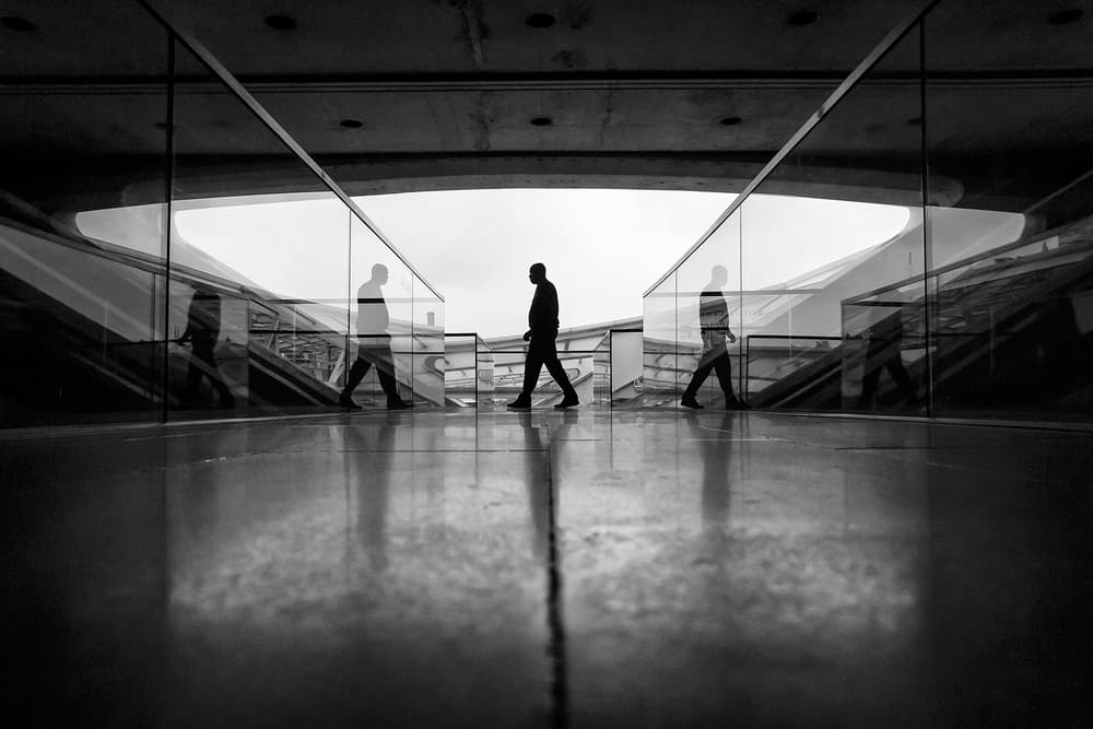 Solitary Walk Modern Architecture by Luis Sarmento — canvas wall art