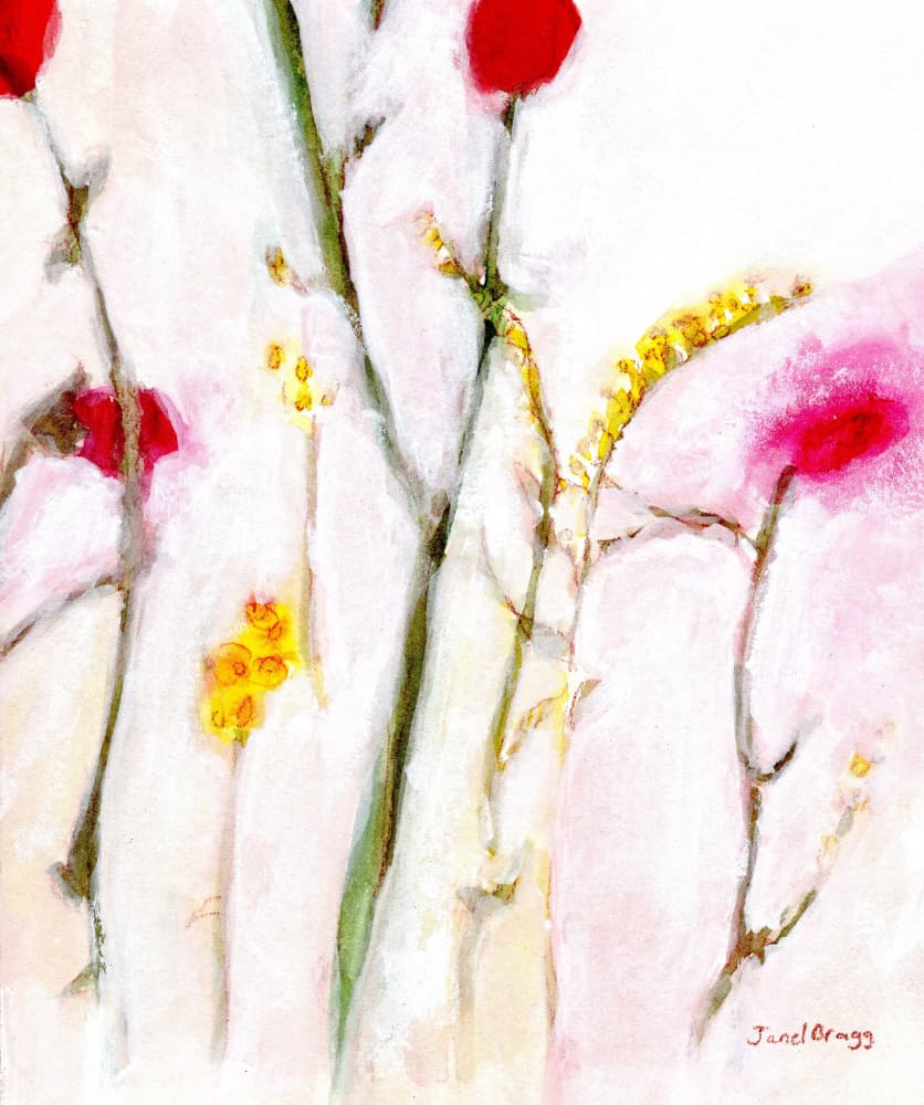 Soft Red Yellow Blooms