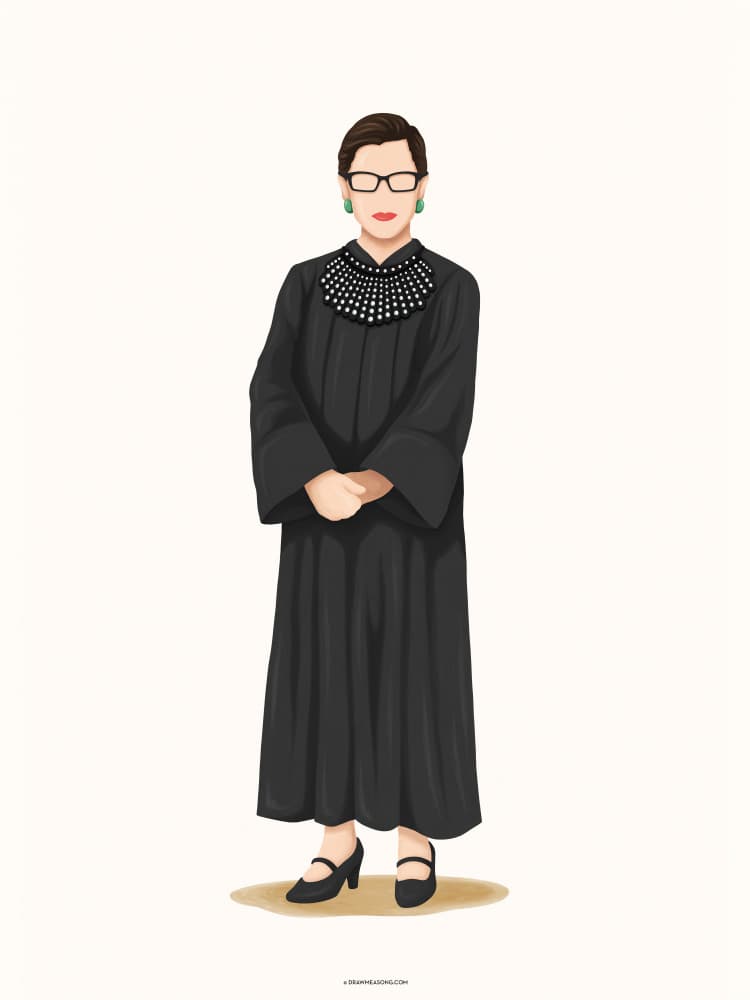 Iconic Female Justice by Nour Tohme — canvas wall art