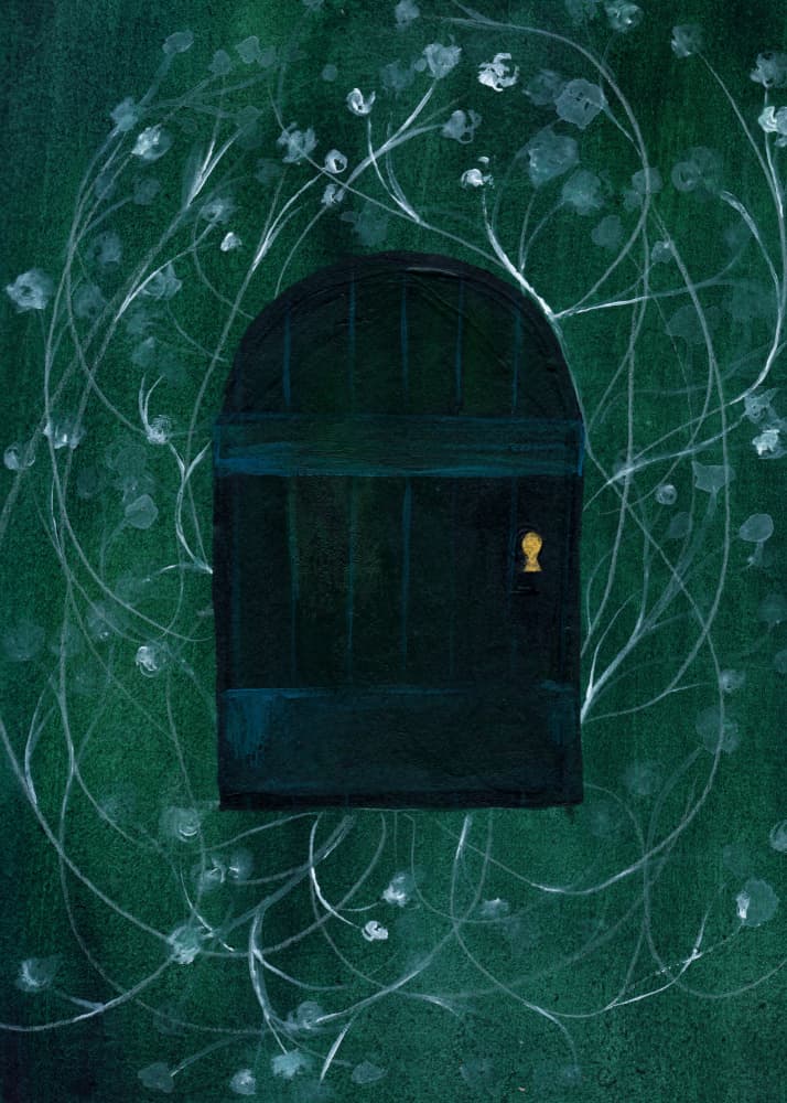 Enchanted Garden Door by Christine Lindstrom — canvas wall art
