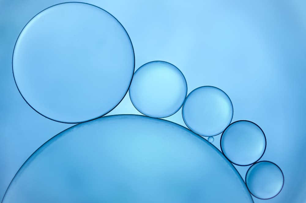 Floating Blue Spheres by Hazem Swidan — canvas wall art