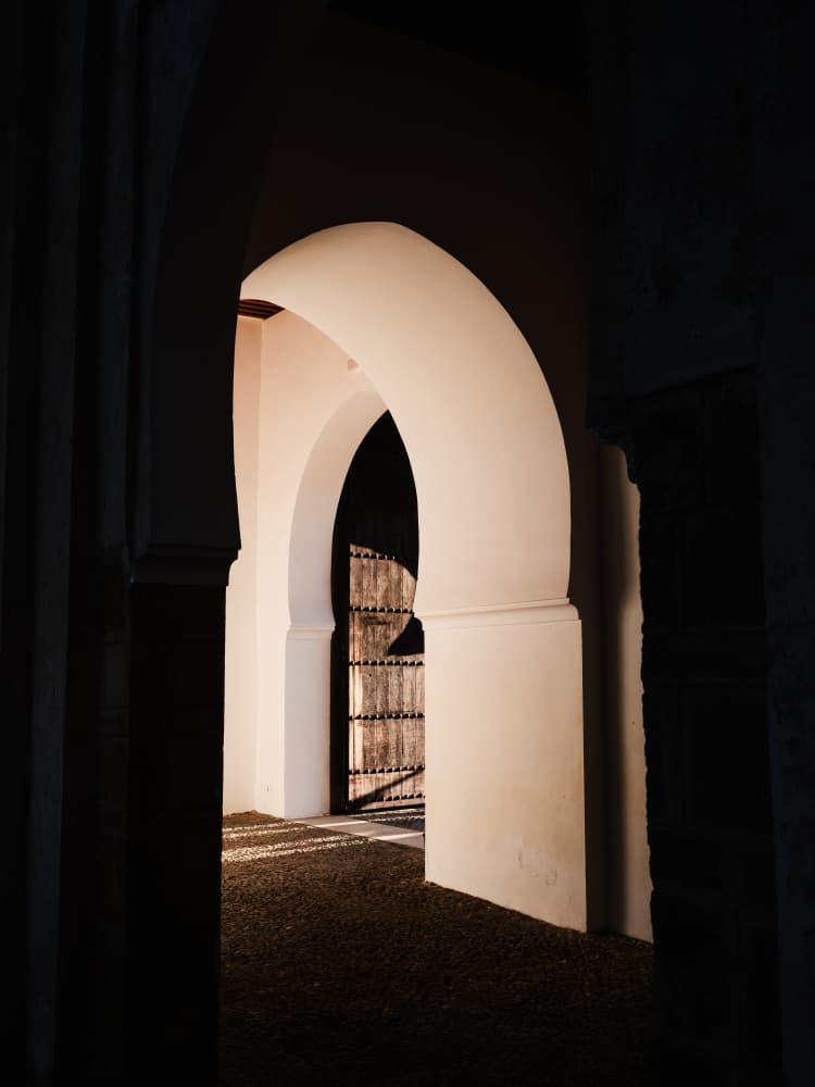Moroccan Arches Sunlight by Photolovers — canvas wall art