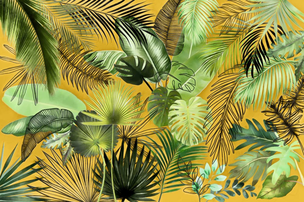 Sunny Tropical Greens by amini54 — canvas wall art