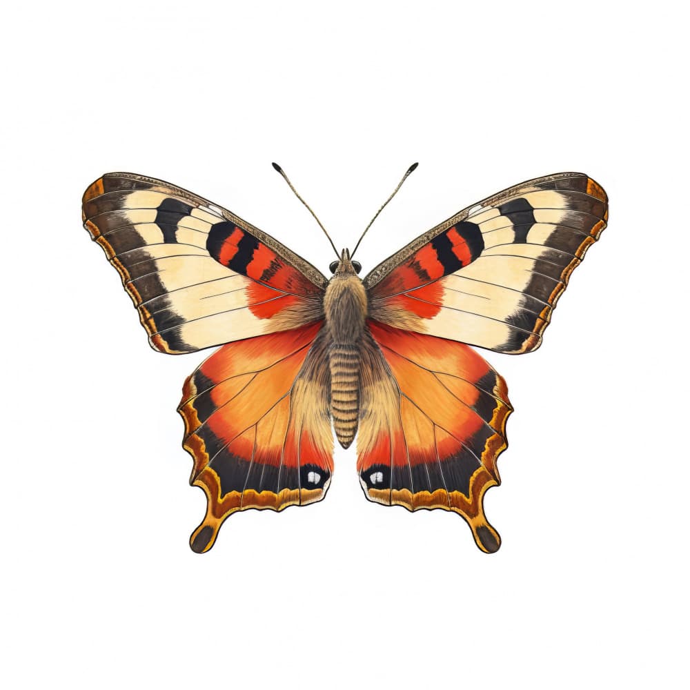 Vibrant Orange Butterfly by Bilge Paksoylu — canvas wall art