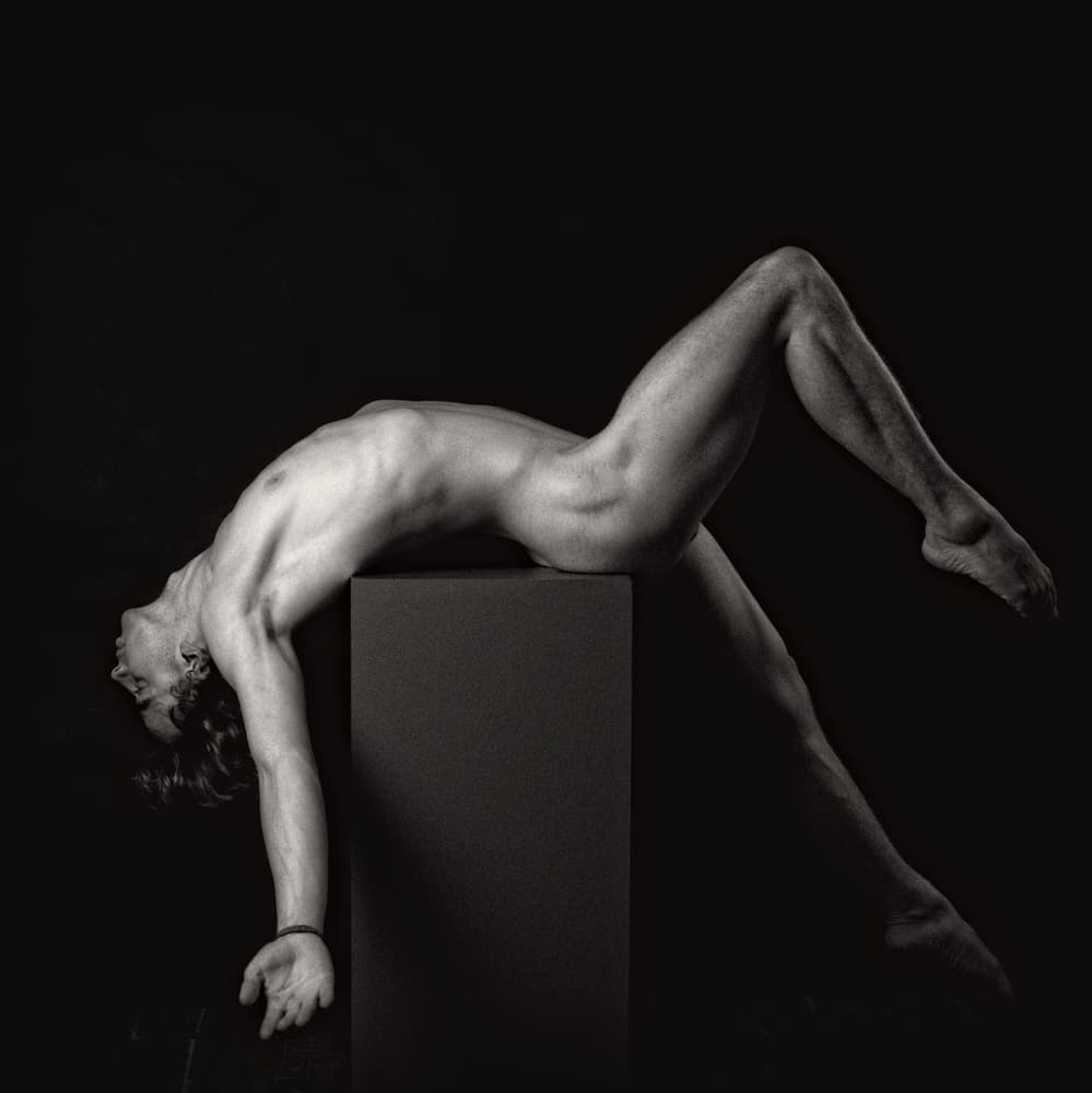 Graceful Arched Male Form by Jaap de Jonge — canvas wall art