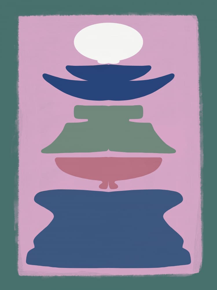 Stacked Organic Forms by Little Dean — canvas wall art