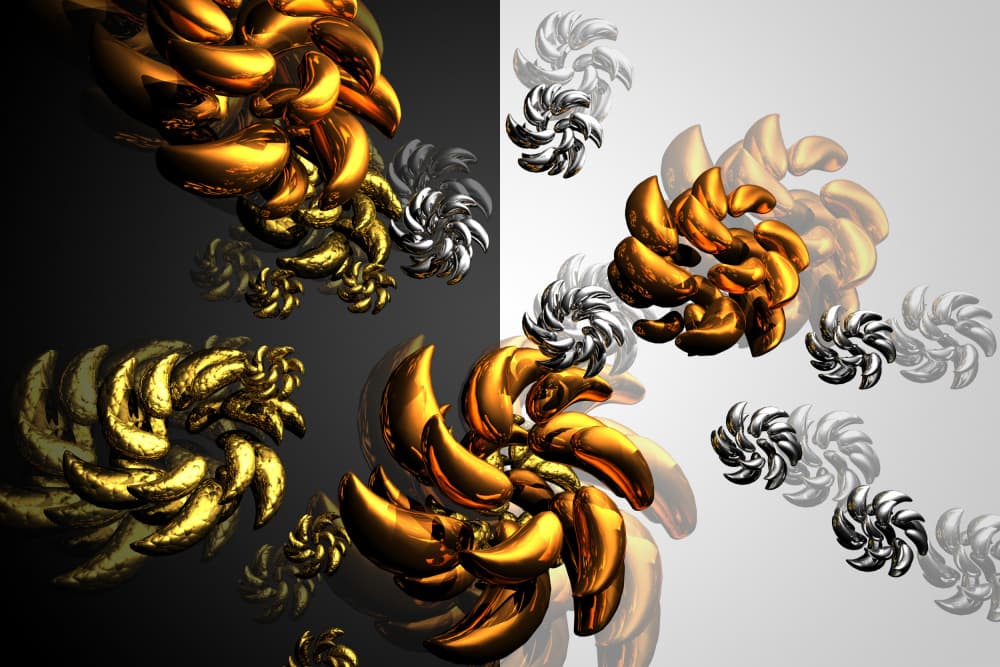 Gold and Silver Flow by Rafal Kulik — canvas wall art