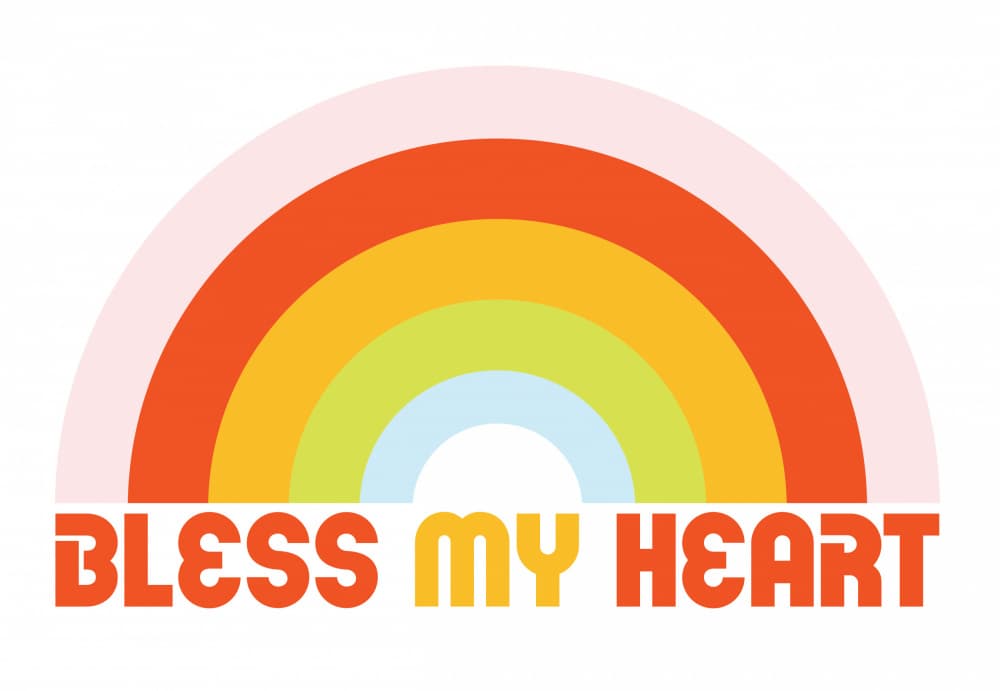 Bless My Heart Rainbow by The Whiskey Ginger — canvas wall art