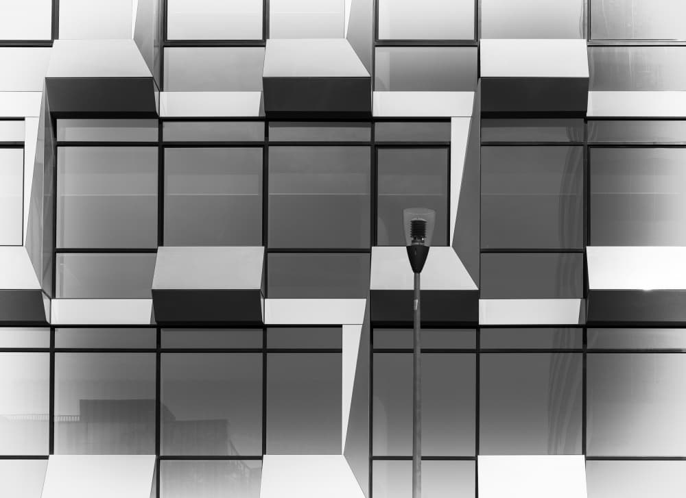 Modern Geometric Facade by Wim Schuurmans — canvas wall art