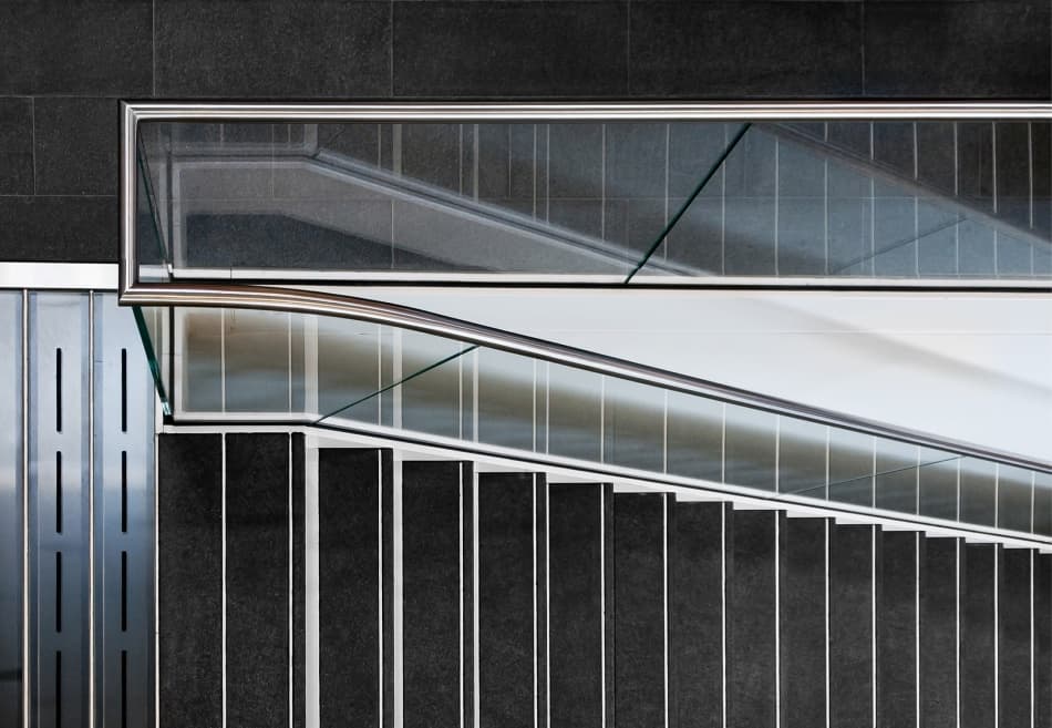 Sleek Geometric Staircase by Henk van Maastricht — canvas wall art