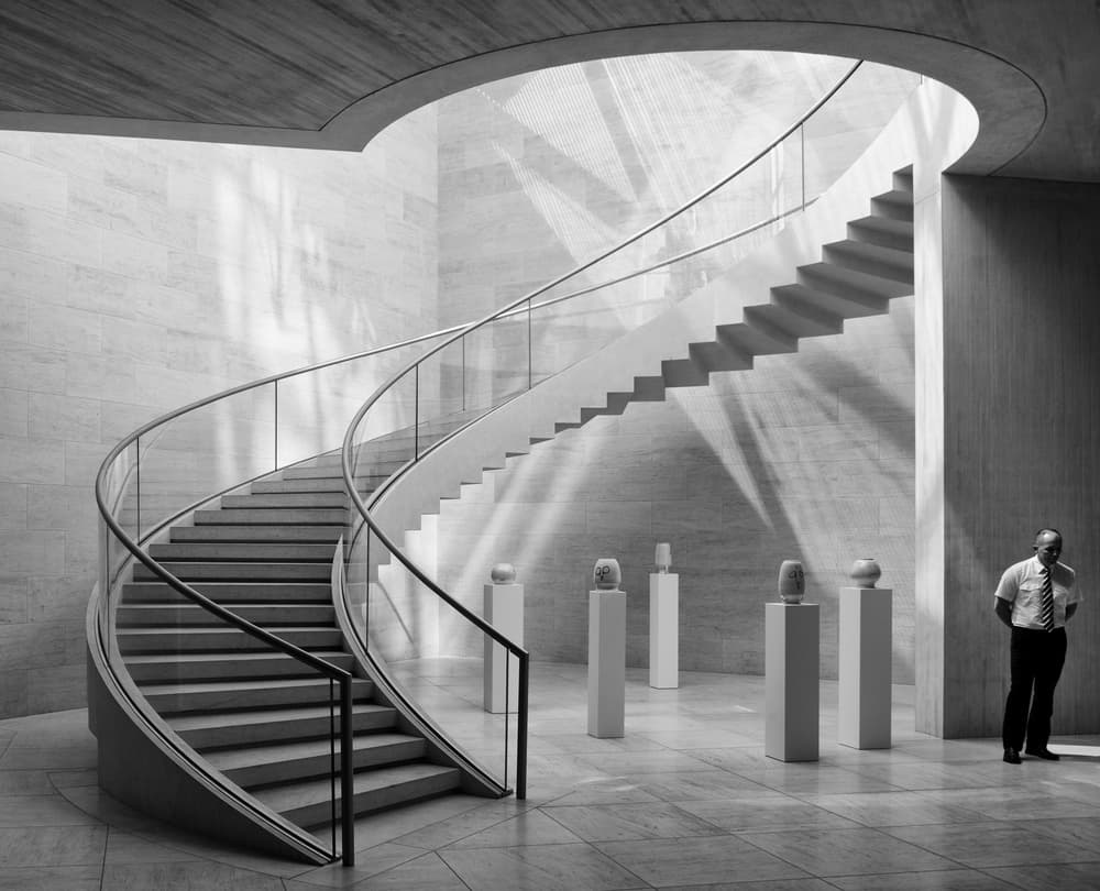 Spiral Staircase Museum Light by Jeroen van de Wiel — canvas wall art