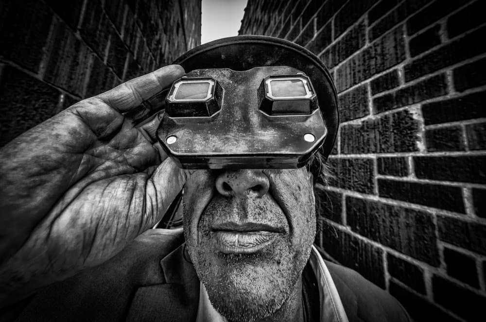 Man With Tech Visor by Steve Hermann — canvas wall art
