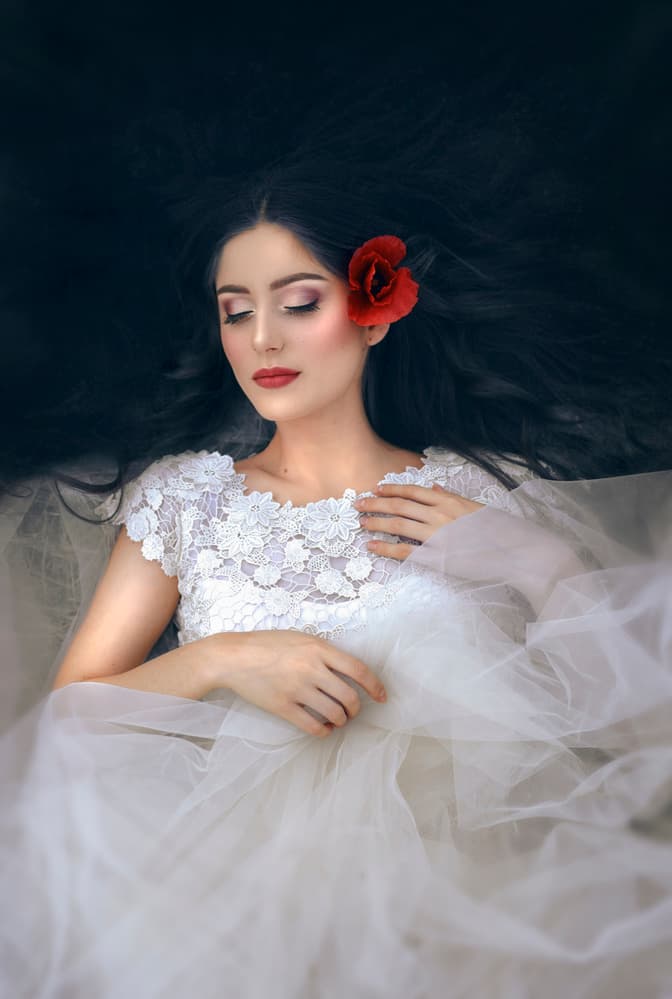 Serene Beauty with Rose by Adalia Fedur — canvas wall art