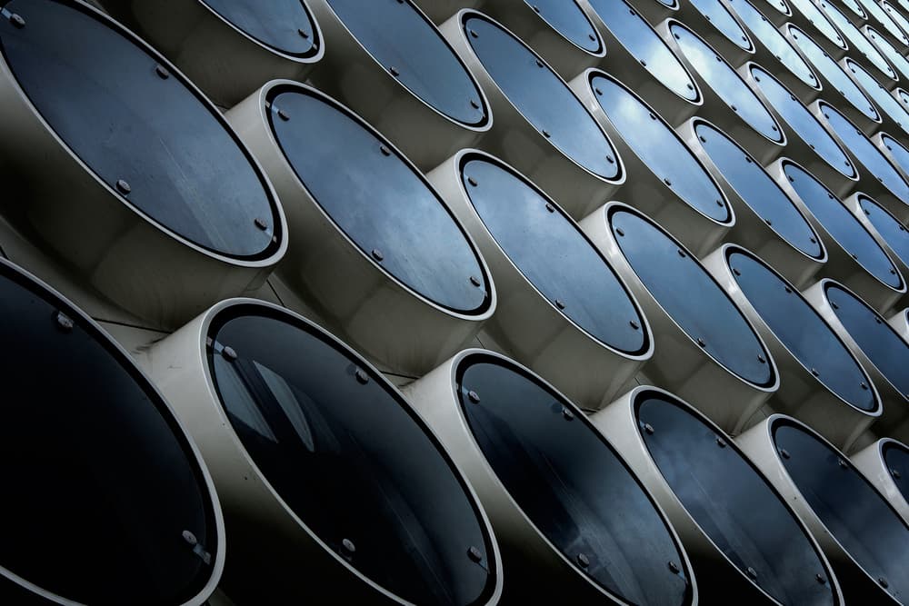 Sleek Geometric Reflections by Henk van Maastricht — canvas wall art