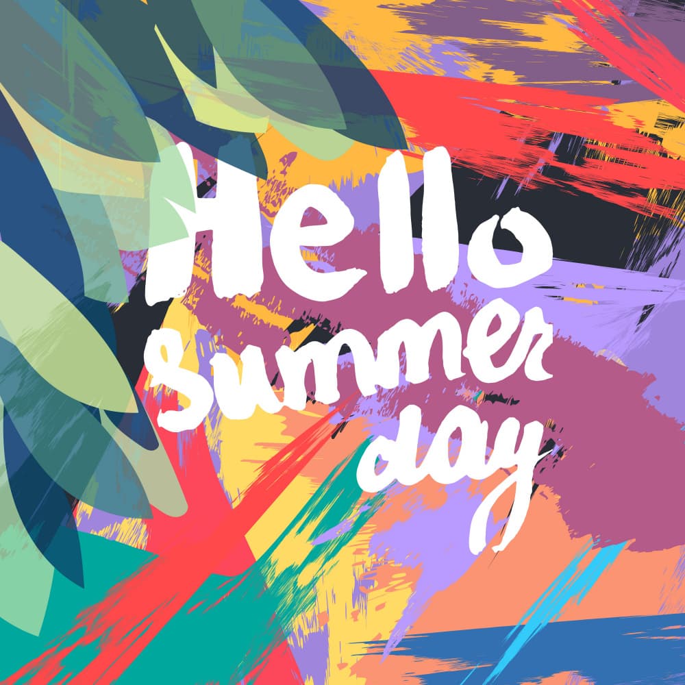 Hello Summer Day Abstract by Marika Barsrsind — canvas wall art