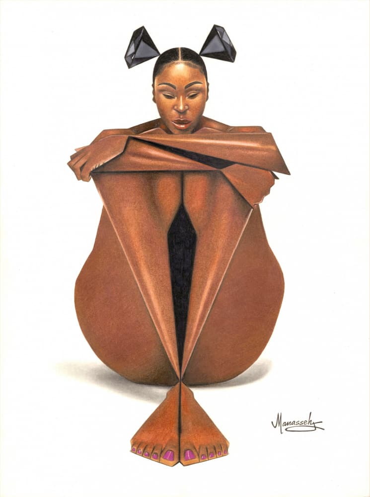Thoughtful Folded Woman by Manasseh Johnson Sr. — canvas wall art