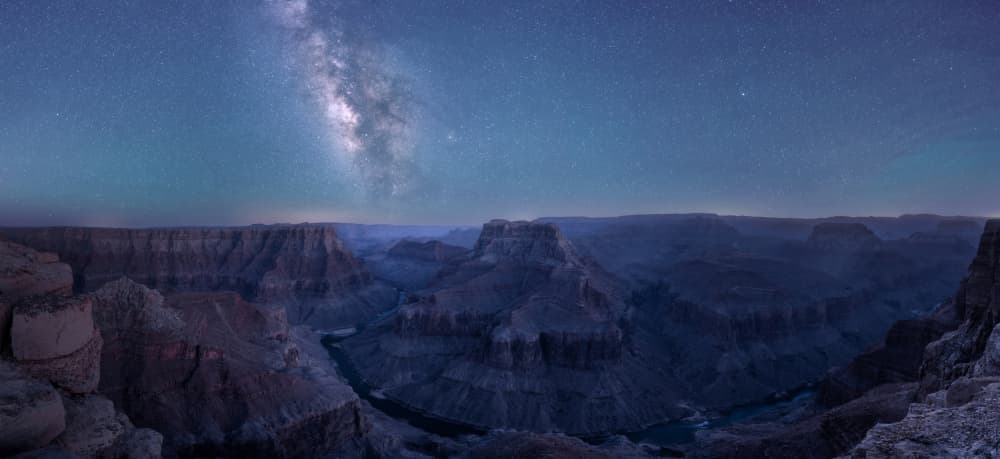 Grand Canyon Cosmic Night by Willa Wei — canvas wall art