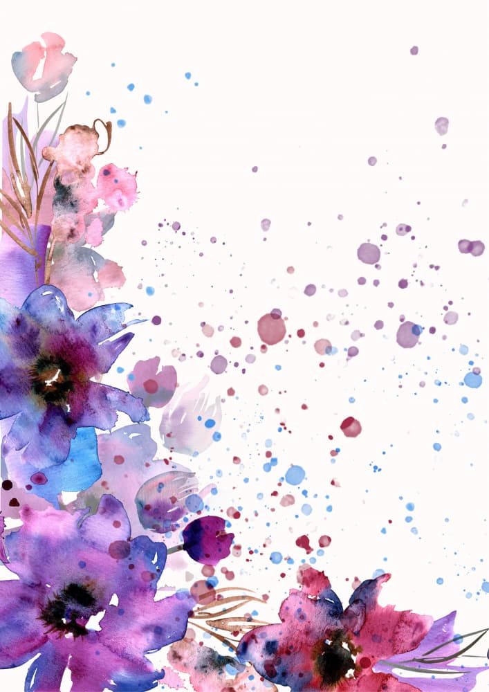 Vibrant Watercolor Blooms by Saskia Michele — canvas wall art