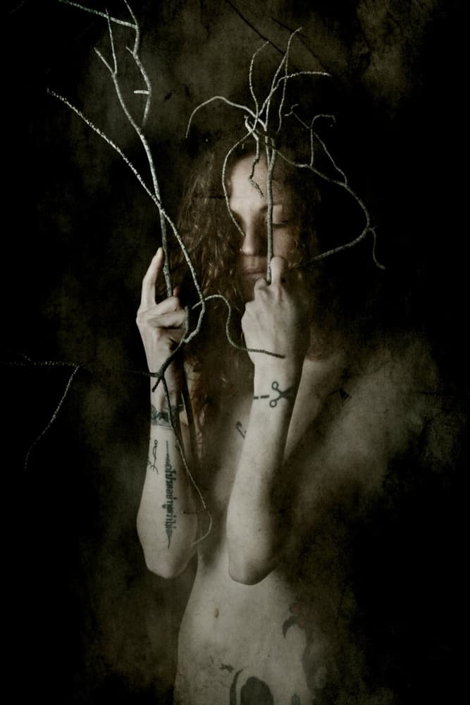 Mystic Woman Branches by Olga Mest — canvas wall art