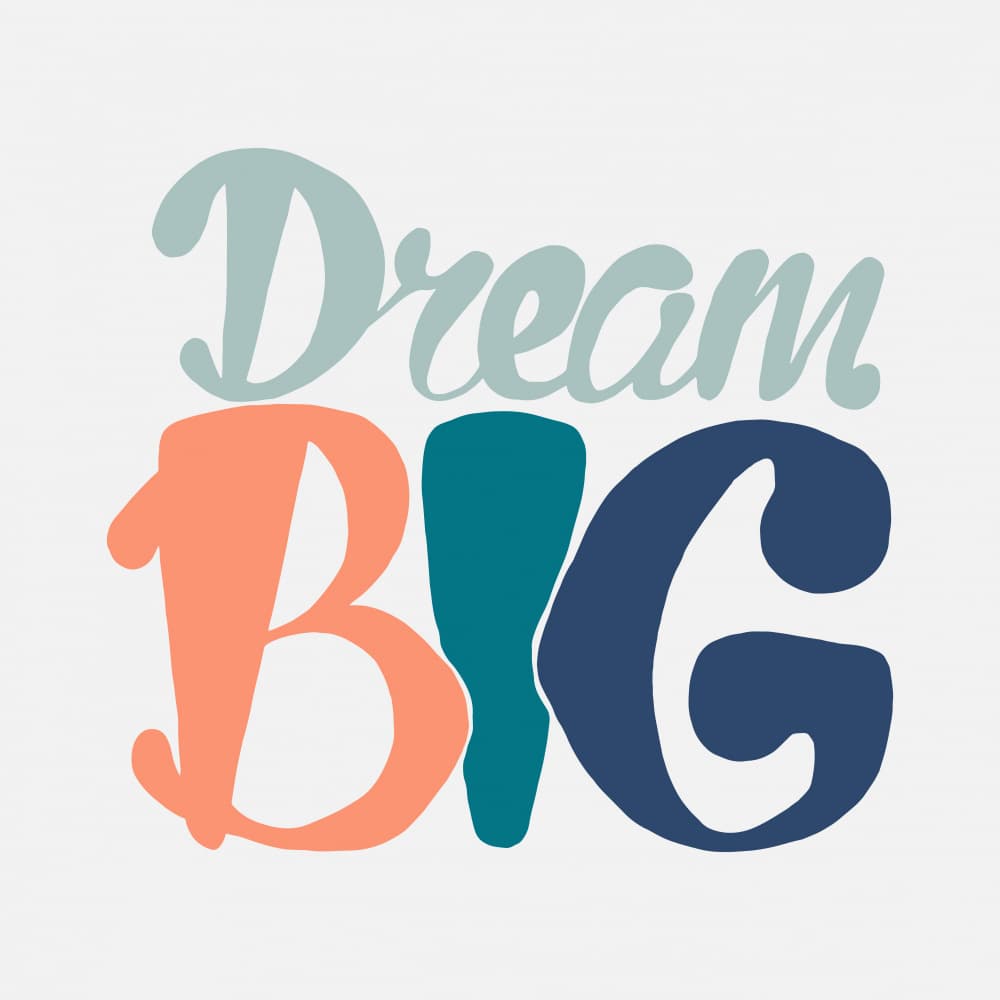 Inspirational Dream Big by Marika Barsrsind — canvas wall art