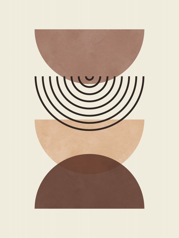 Stacked Earth Shapes by Vitor Costa — canvas wall art