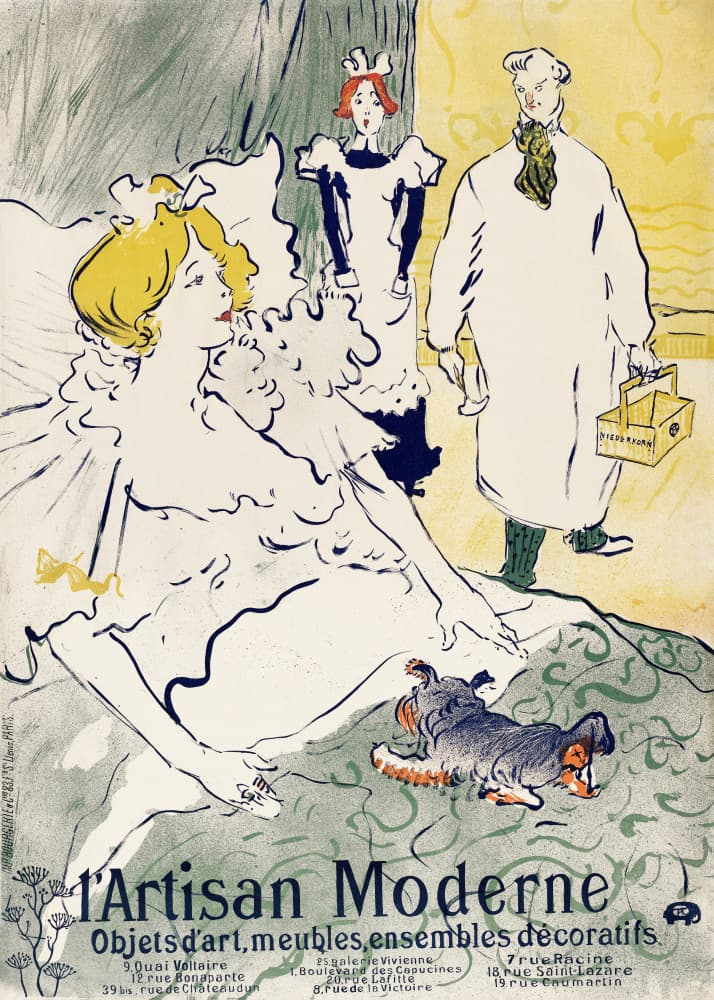 L'artisan Moderne (1896) by TOULOUSE LAUTREC — canvas wall art