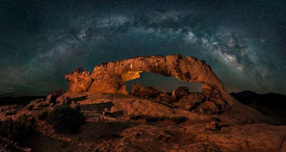 Milky Way Arch Night by Hua Zhu — canvas wall art