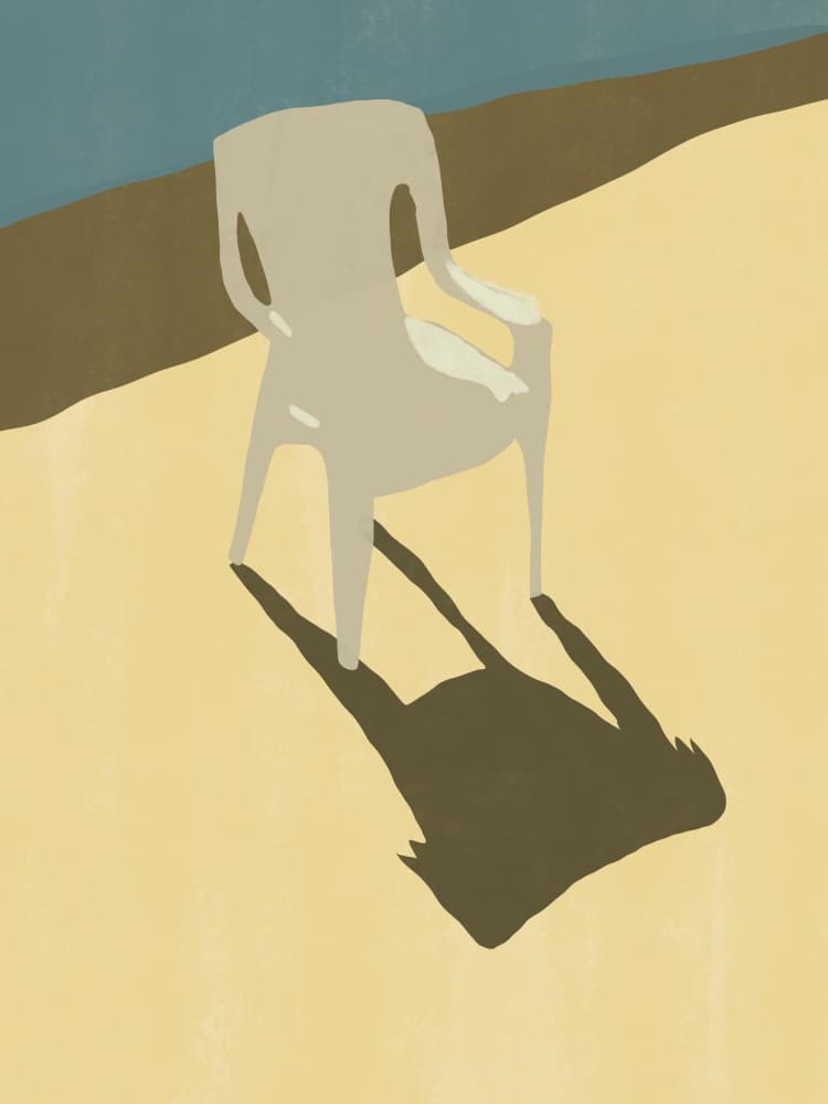 Long Shadow Beach Chair by Little Dean — canvas wall art