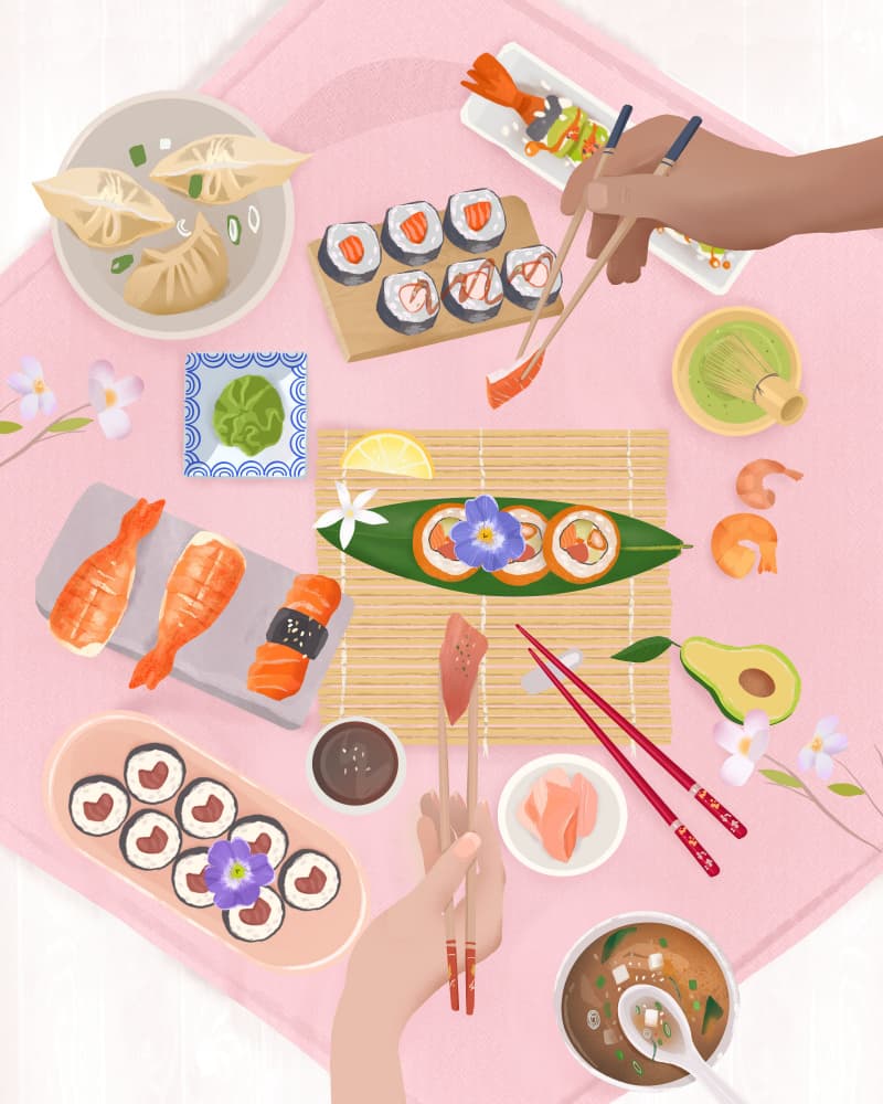 Sushi Brunch by Petra Lizde — canvas wall art