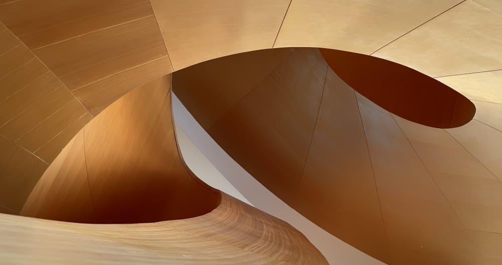 Flowing Wood Curves by Fan Lin (APA) — canvas wall art
