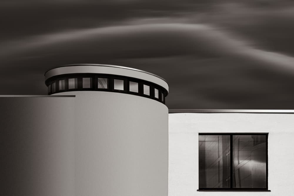 Curved Modern Architecture by Luc Vangindertael (laGrange) — canvas wall art