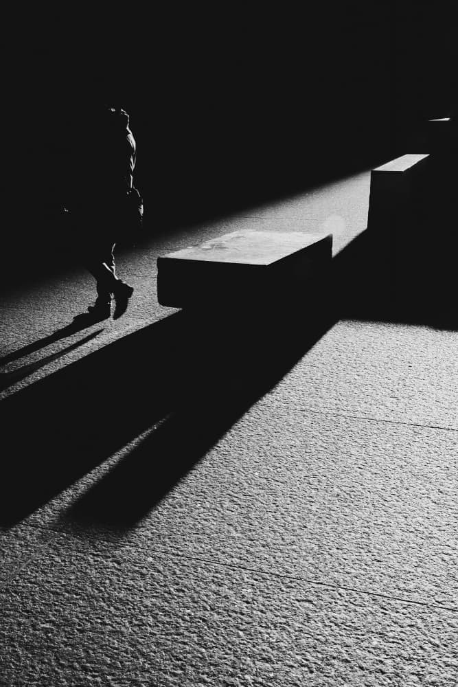 Lone Figure in Light by Katsuhiro Kojima — canvas wall art