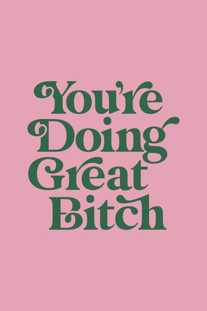 Doing Great Bitch Quote by Brett Wilson — canvas wall art