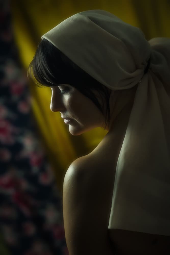 Woman In Quiet Reflection by Hardik Pandya — canvas wall art