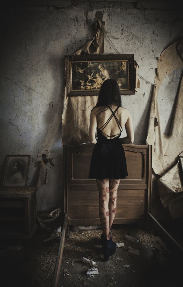 Mysterious Woman Old Room by Georgios Bero — canvas wall art